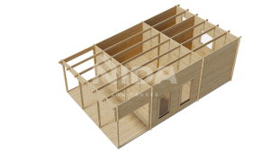 Starlight Shore log house. NIDA LOG HOUSES