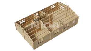 River Retreat residential log home. NIDA LOG HOUSES