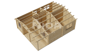 Creek Comfort residential log home. NIDA LOG HOUSES