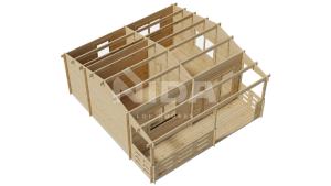 Moosy Joy log house. NIDA LOG HOUSES